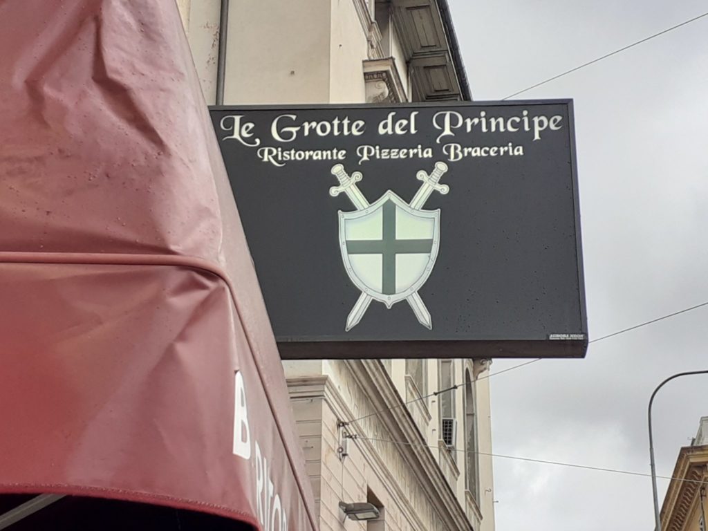 Insegna del ristorante Le Grotte del Principe