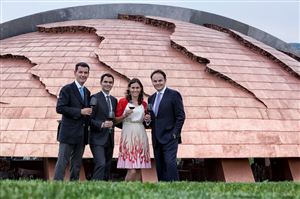 Marcello, Alessandro, Camilla e Matteo Lunelli (foto Pier Paolo Metelli)