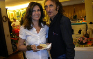 Susanna e Claudio a una cena