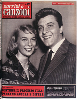Achille Togliani nel 1957 sulla copertina di Tv Sorrisi e Canzoni