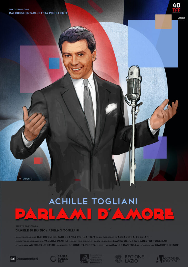 Il poster del documentario Parlami d'amore, dedicato ad Achille Togliani