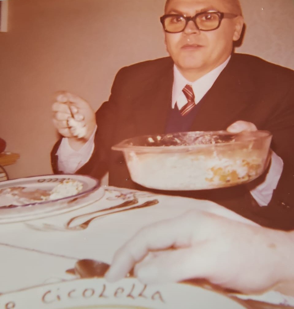 Raffaele Crovi a un pranzo del Circolo della Stampa di Milano